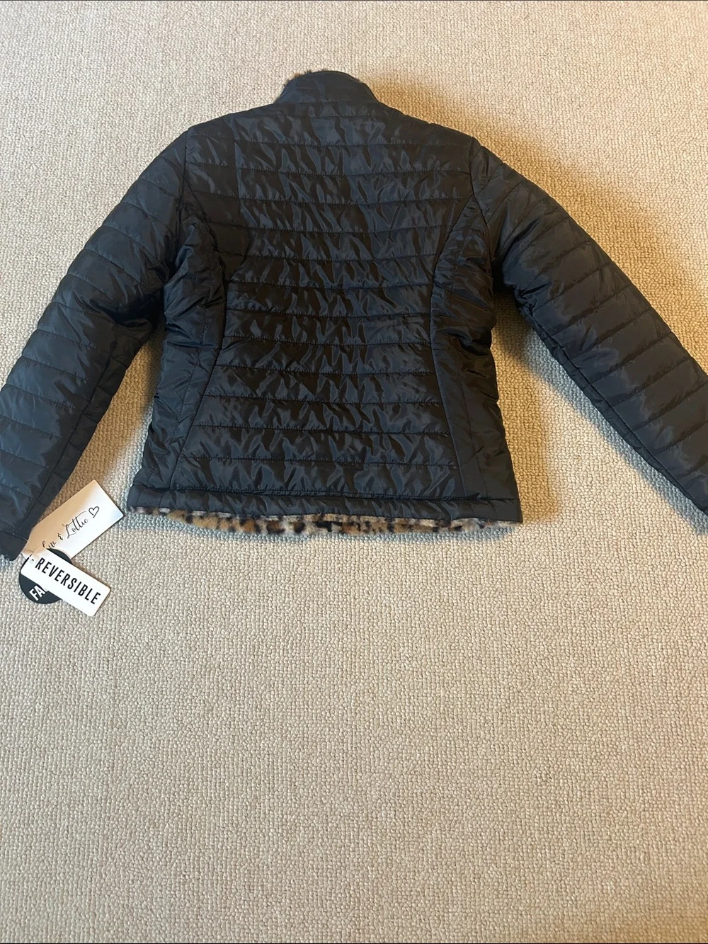 NWT Leopard Reversible Kids winter coat